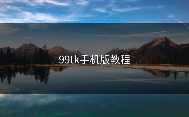 99tk手机版教程